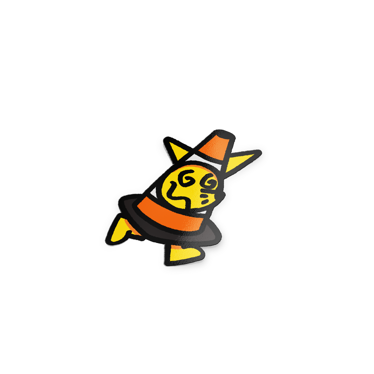 Mascot Kitsune Cone - Sticker