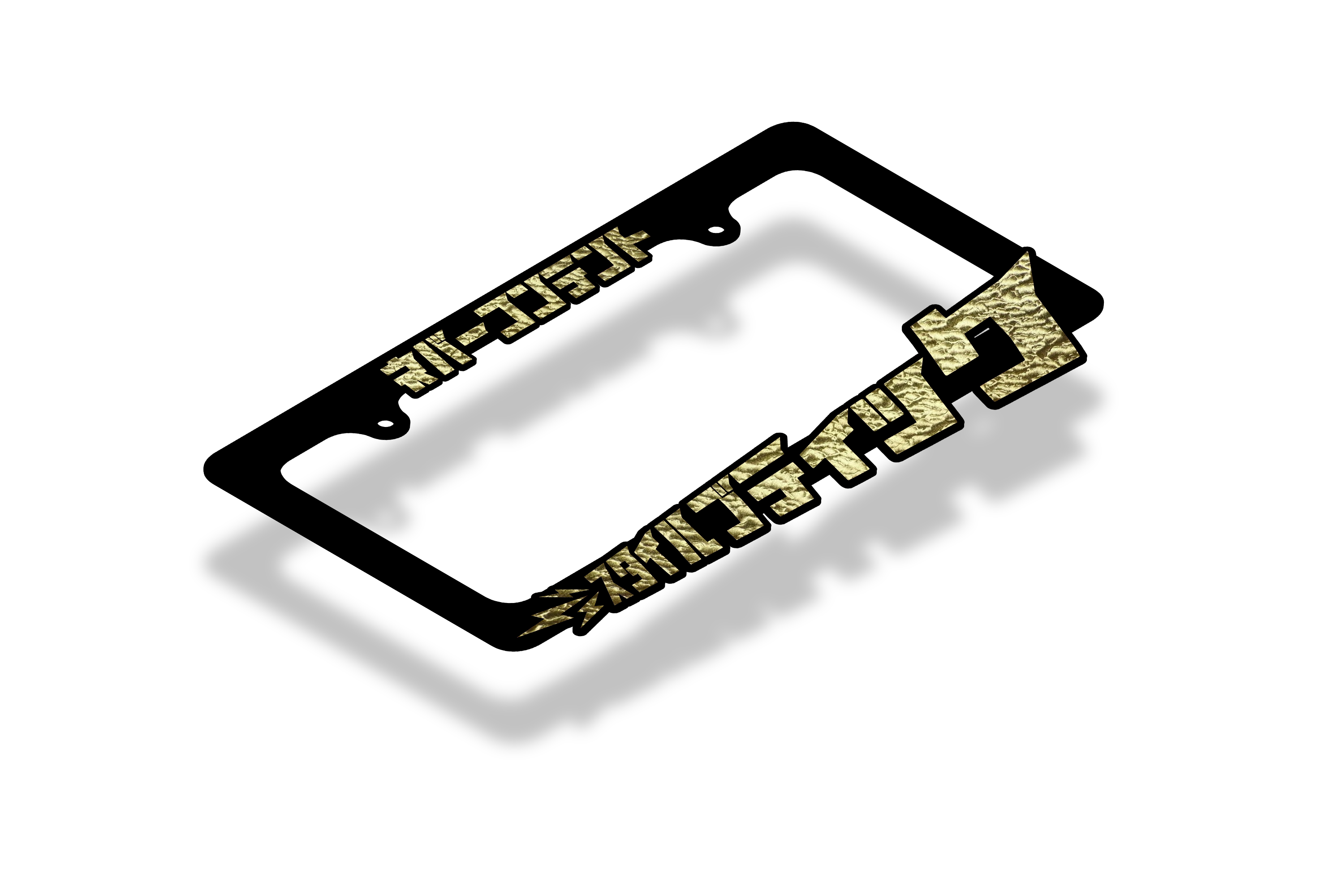 Style Boutique - License Plate Frame (GOLD LEAF)
