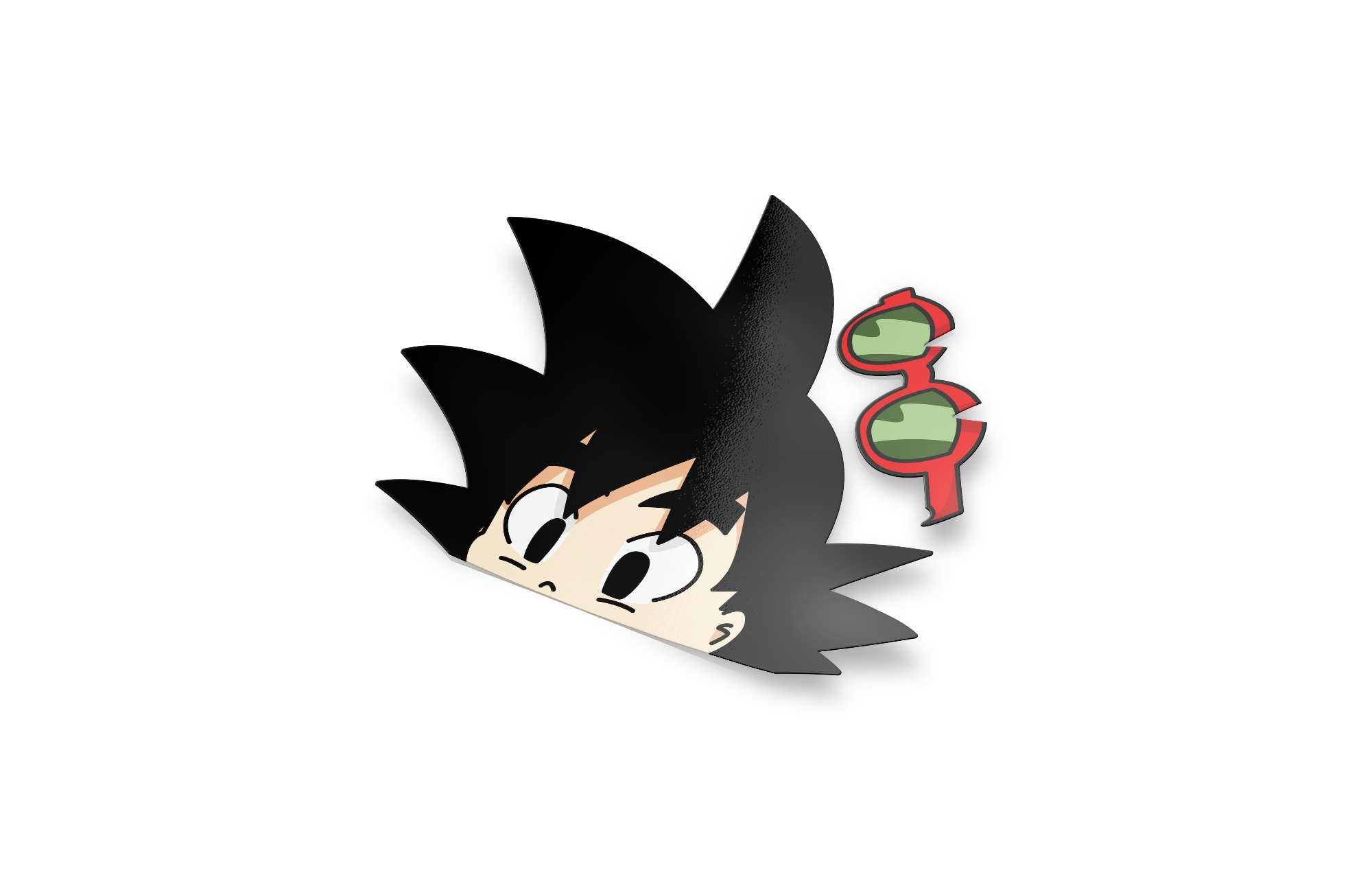 Peeking Kid Goku