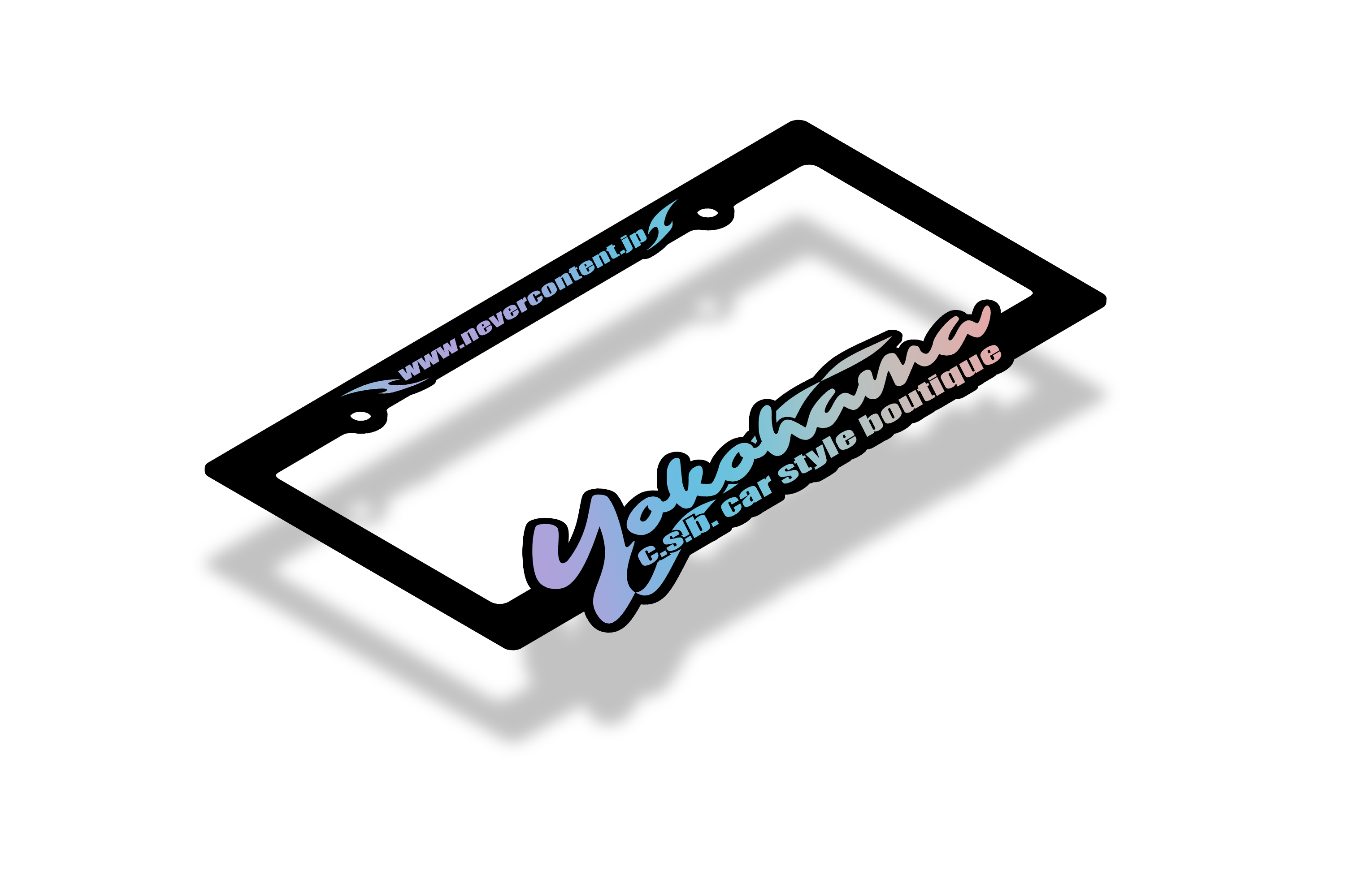Yokohama Ribbon - License Plate Frame (OIL SLICK)